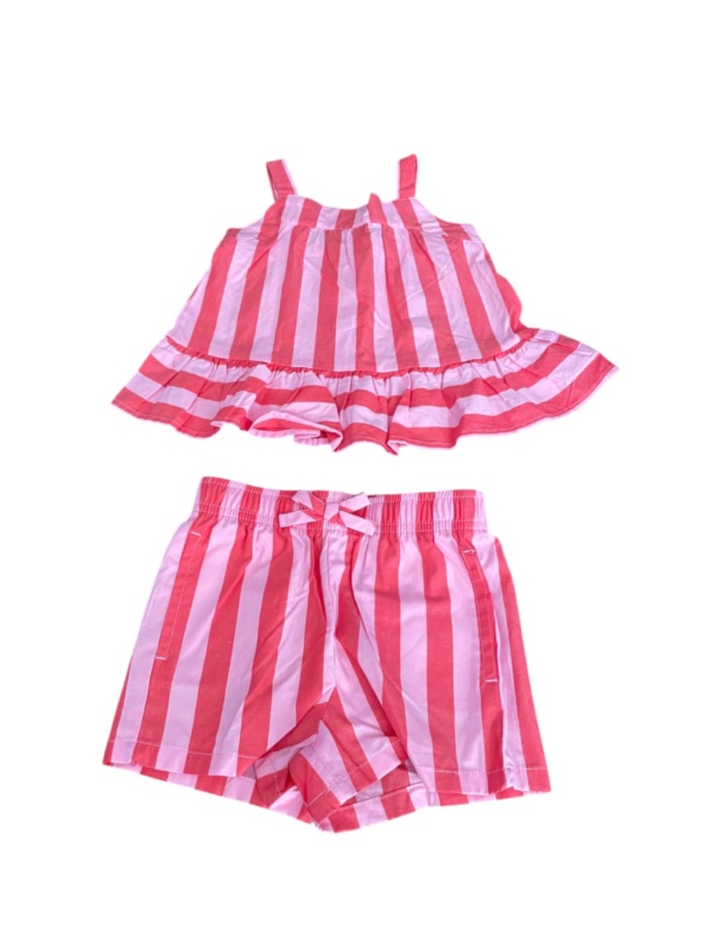 Girls 18 Month Pink Striped Short Set